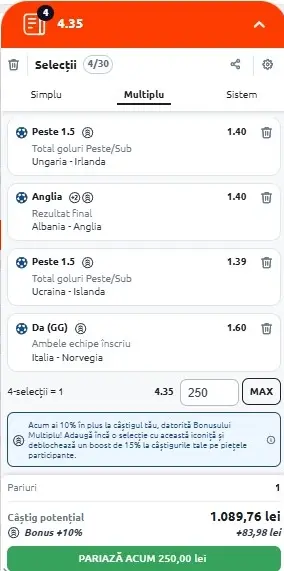 Biletul zilei din Preliminariile CM 2026 - 16.11.2025