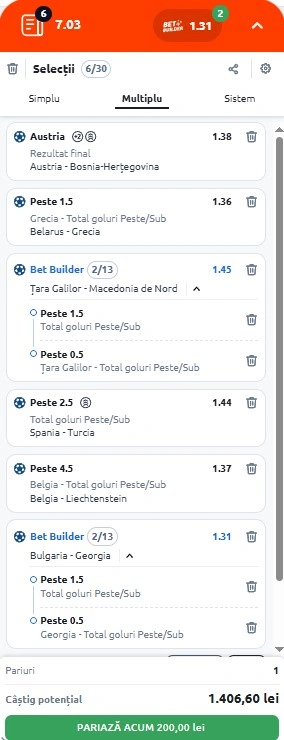 Biletul zilei din Preliminariile CM 2026 - 18.11.2025