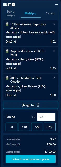 Biletul zilei pe marcatori din fotbal 29 noiembrie 2025