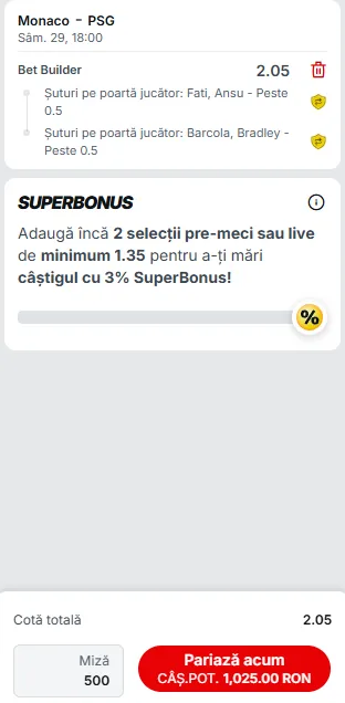 Cota 2 Superbet 29.11