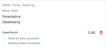 Fenerbahce vs Galatasaray