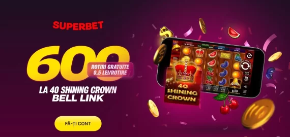 600 Rotiri Gratuite la 40 Shining Crown Bell Link pentru jucătorii noi