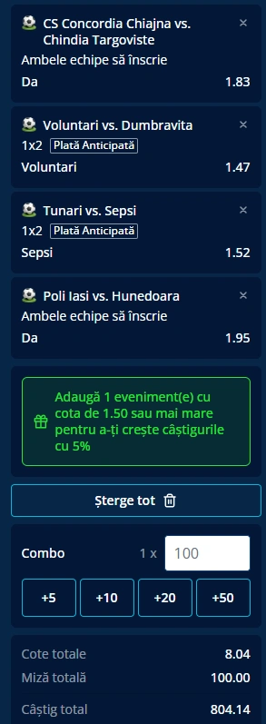 Biletul Etapei 16 din Liga 2