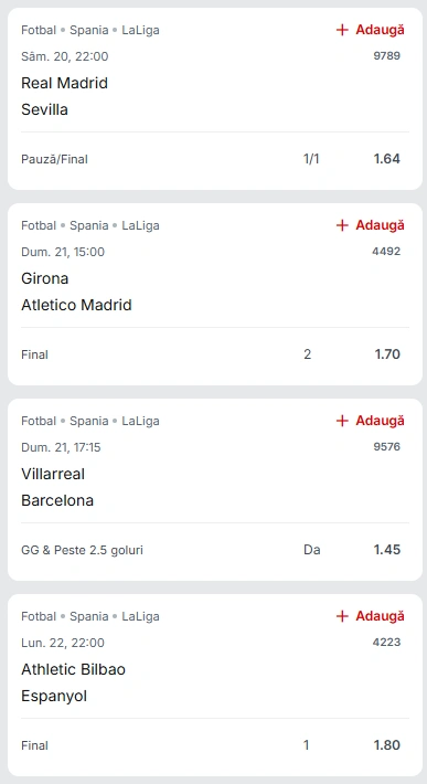 Biletul Etapei 17 din LaLiga