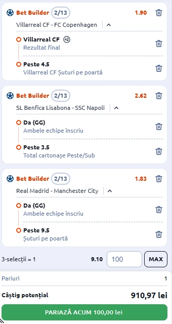 Biletul Zilei Bet Builder din 10 decembrie 2025