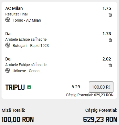 Biletul Zilei Unibet din 8 decembrie 2025