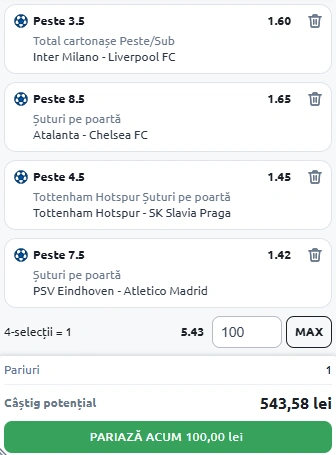 Biletul Zilei din Pariuri Speciale 09.12.2025