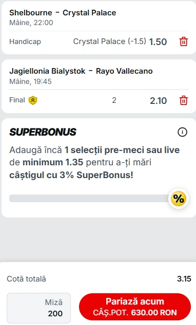 Biletul zilei din fotbal 11decembrie 2025