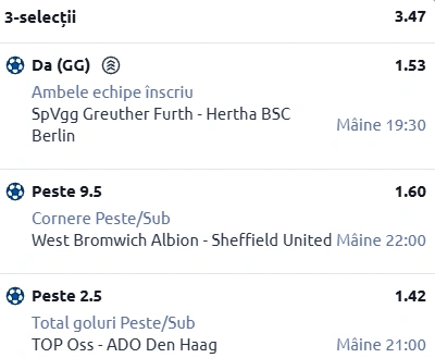 Biletul zilei din fotbal - 12 decembrie 2025