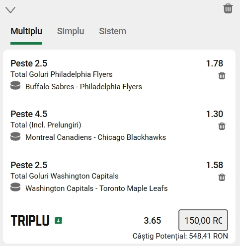 Biletul zilei din hochei - 18 decembrie 2025