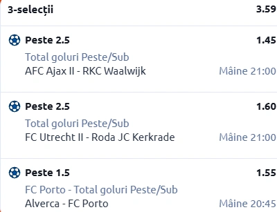 Biletul zilei fotbal 22 decembrie 2025