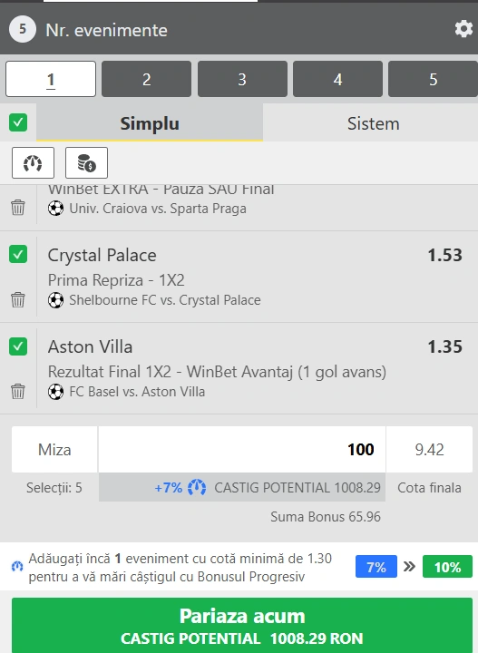 Biletul zilei la Winbet. Adversari greu pentru Știința și FCSB, 11.12.2025 2