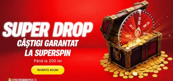 Super Drop X SuperSpin – Câștig garantat până la 200 LEI doar azi, pe 12 decembrie 2025