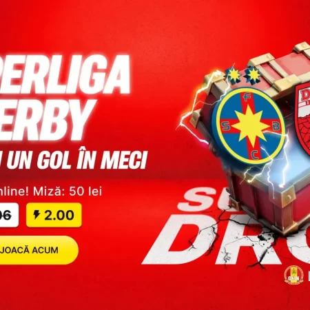 Super Drop pentru derby-ul FCSB – Dinamo: Cota 2.00 în loc de 1.06 pentru minim un gol marcat în meci