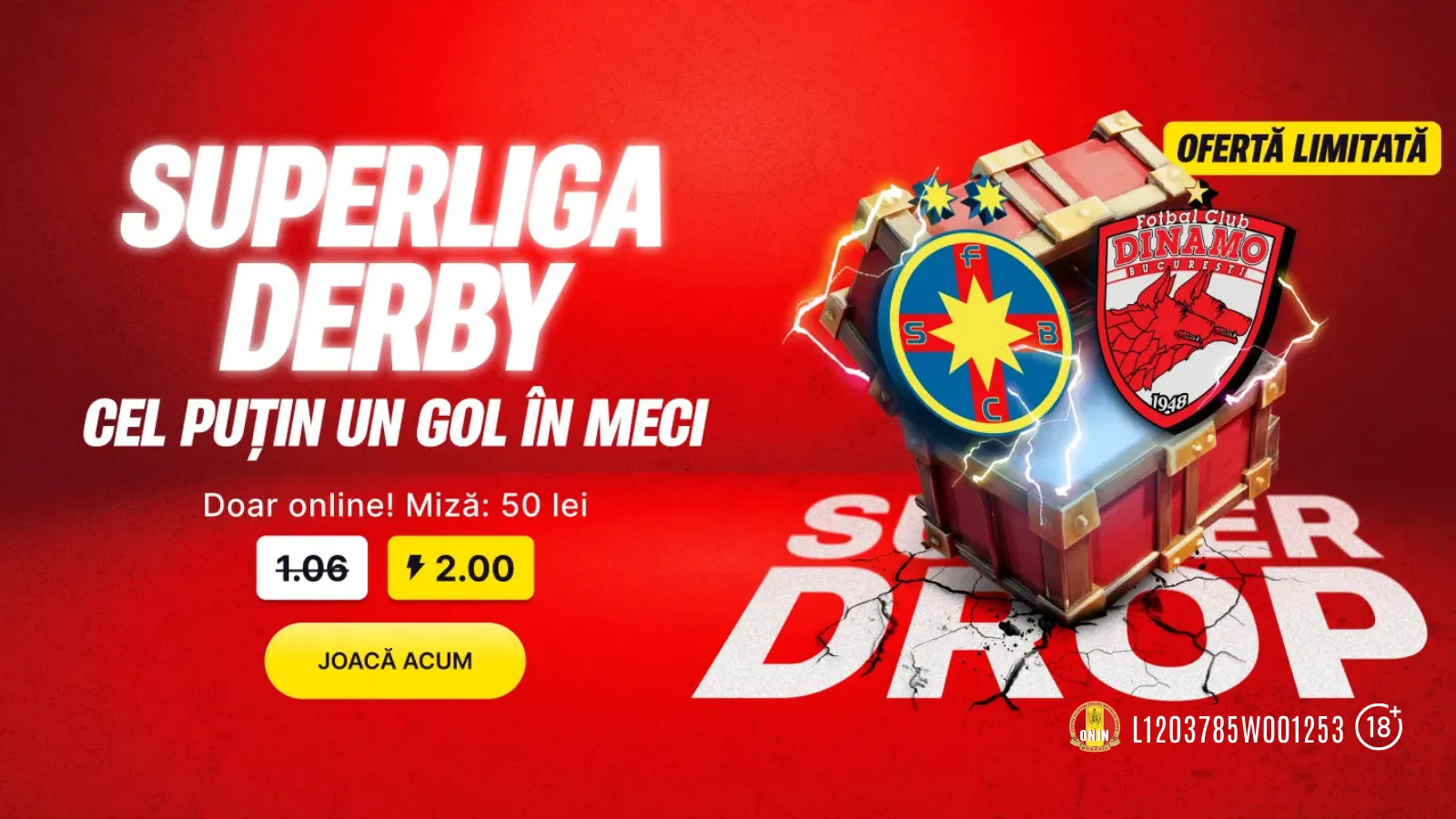 Super Drop pentru derby-ul FCSB – Dinamo