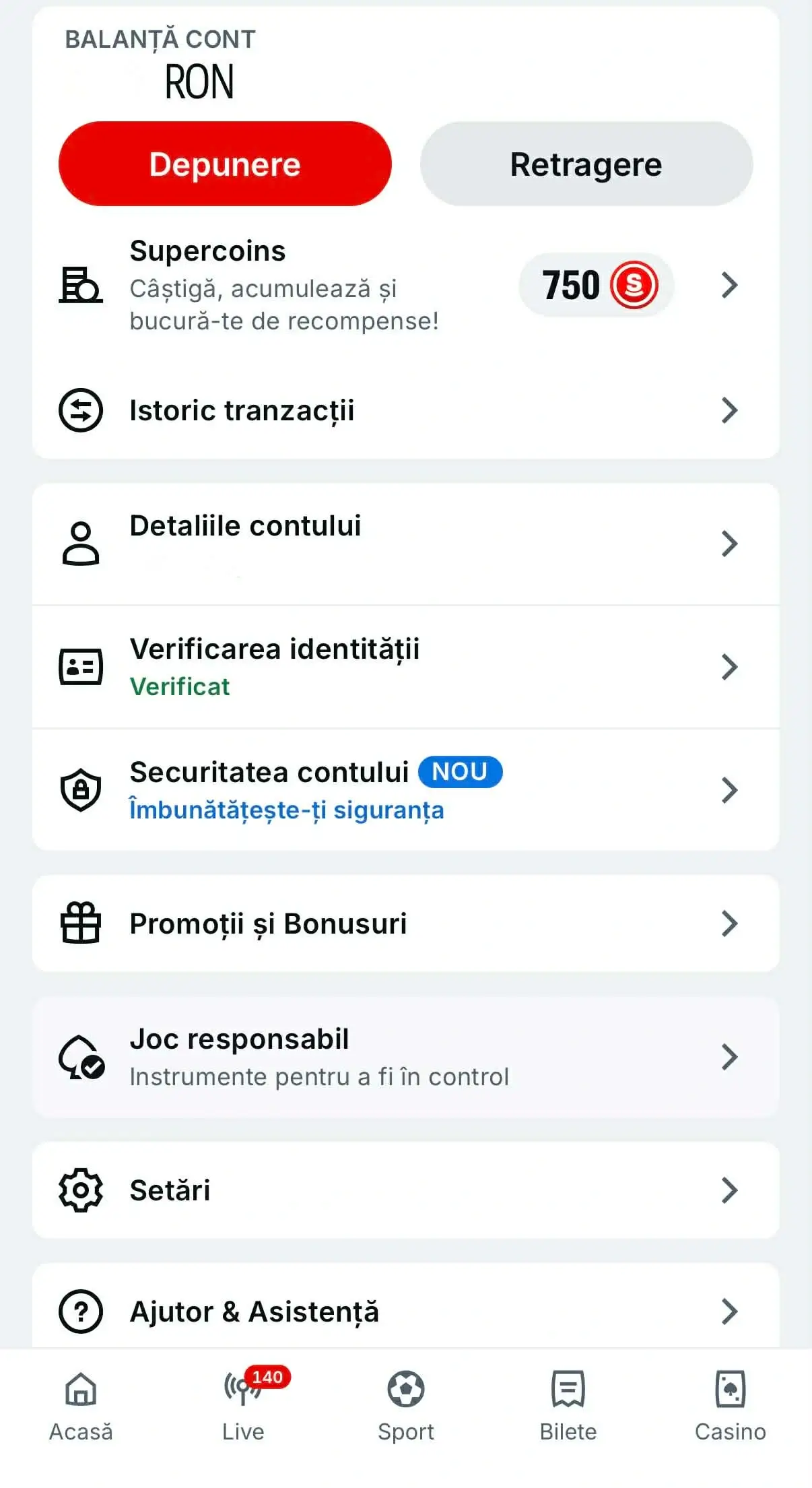 Unde poți vedea câți Supercoins ai în cont