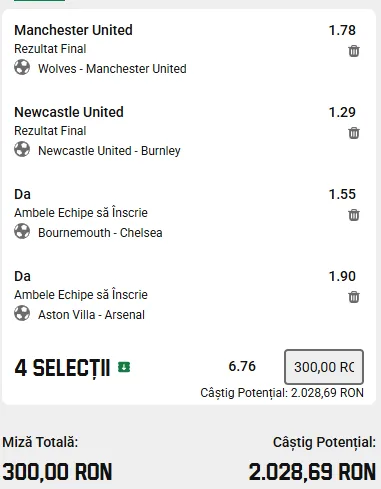 Biletul de weekend din Premier League