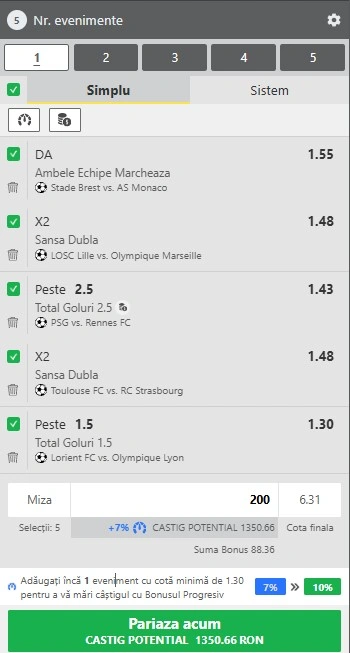 Biletul etapei a 15-a din Ligue 1 - 05.12.2025