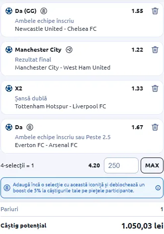 Biletul Etapei a 17-a Premier League