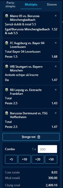 Biletul rundei cu numărul 13 din Bundesliga 05.12.2025