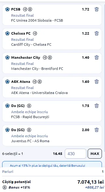 Biletul Săptămânii plasat cu ponturi AI