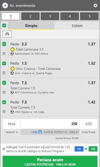 Biletul zilei azi din Conference League 11 decembrie 2025