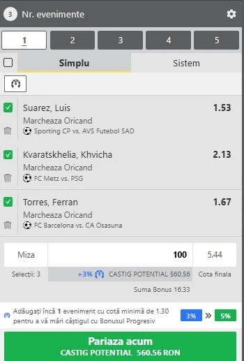 Biletul zilei azi din fotbal 13 decembrie 2025