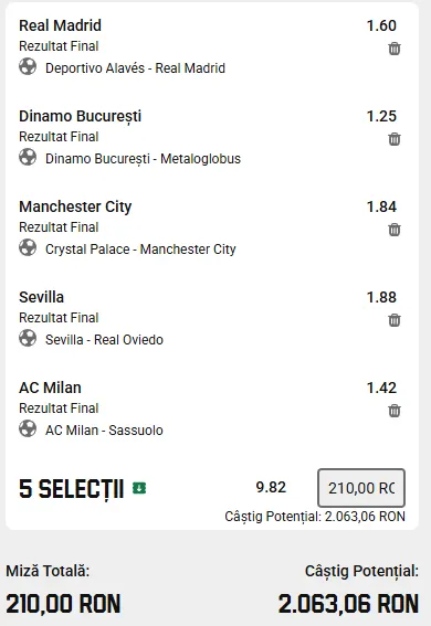 Biletul Zilei Cotă 10 recomandat de IA