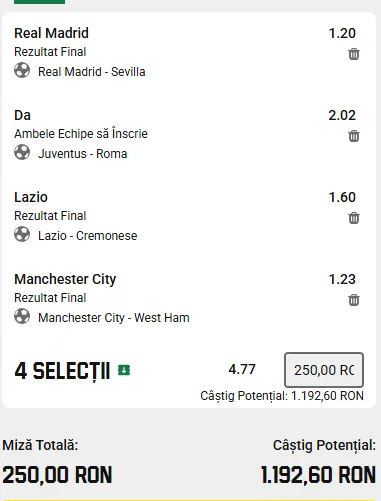 Biletul Zilei Cotă 5 cu AI