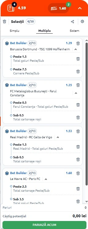 Biletul zilei din Bet Buildere 07.12.2025