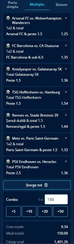 Biletul zilei din fotbal la Mr Bit 13.12.2025