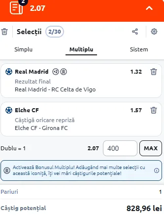 Cota 2 din LaLiga 07.12.2025