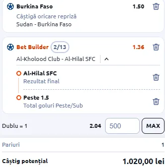 Cota 2 la Betano 31 decembrie