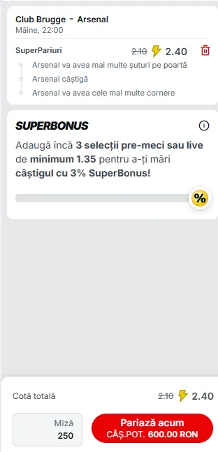 Cota 2 la Superbet 10.12