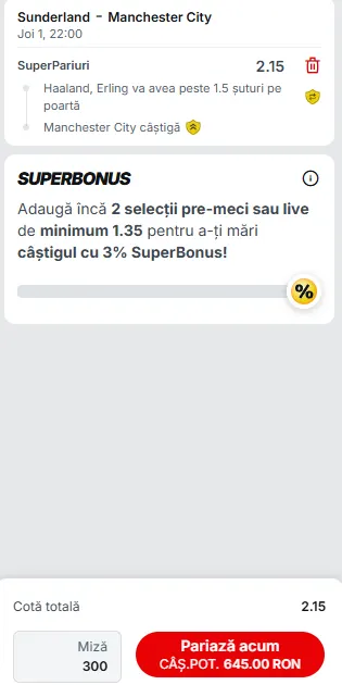 Cota 2 Superbet 1 ianuarie 2026