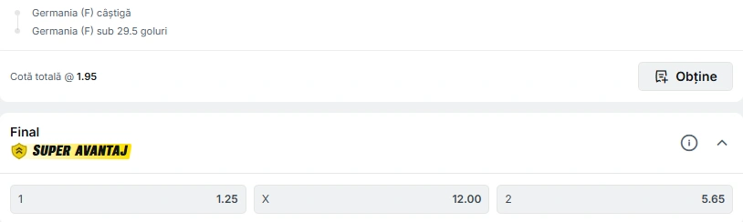 cote pariuri handbal germania brazilia 9 decembrie 2025