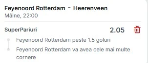 Feyenoord vs Heerenveen