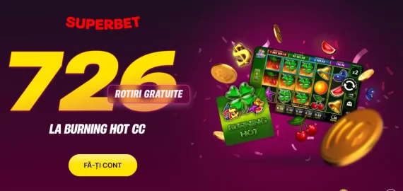 Ai 726 Rotiri Gratuite Fără Depunere la Burning Hot Clover Chance pe Superbet