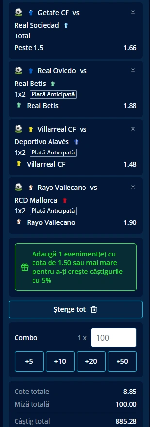 Biletul Etapei 19 din LaLiga