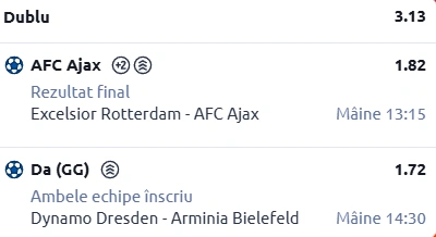 Biletul zilei Fotbal 01 Februarie 2026