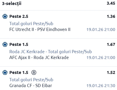 Biletul zilei Fotbal 19 Ianuarie 2026