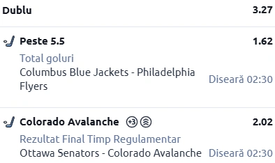 Biletul zilei Hochei 29 Ianuarie 2026