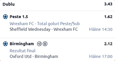 Biletul zilei fotbal 31 Ianuarie 2026