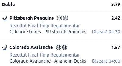 Biletul zilei hochei 22 Ianuarie 2026