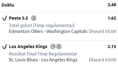 Biletul zilei hochei 25 Ianuarie 2026