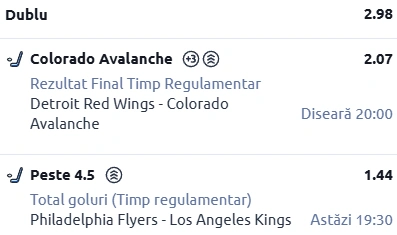 Biletul zilei hochei 31 Ianuarie 2026
