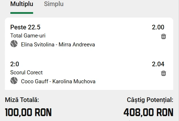 Biletul zilei optimi Australian Open 25 ianuarie - Cotă 4.08 la Unibet