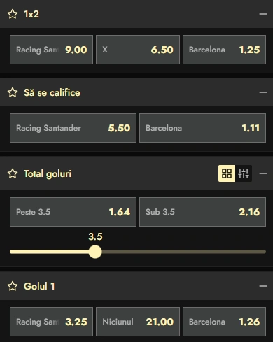 Cote pariuri Racing Santander vs Barcelona la Don