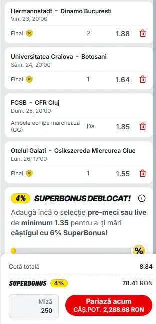 Biletul Etapei a 23-a Superliga