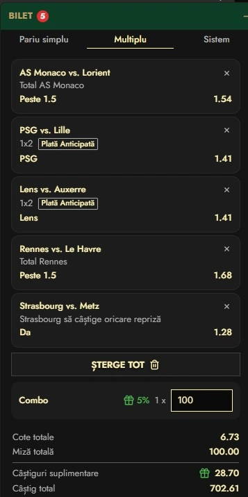 Biletul rundei a 18-a din Ligue 1 - 16.01.2026